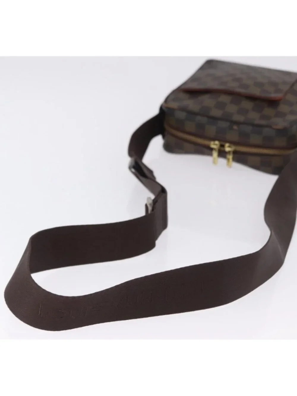 Authentic LOUIS VUITTON Damier Ebene Olaf PM Shoulder Bag N41442 LV